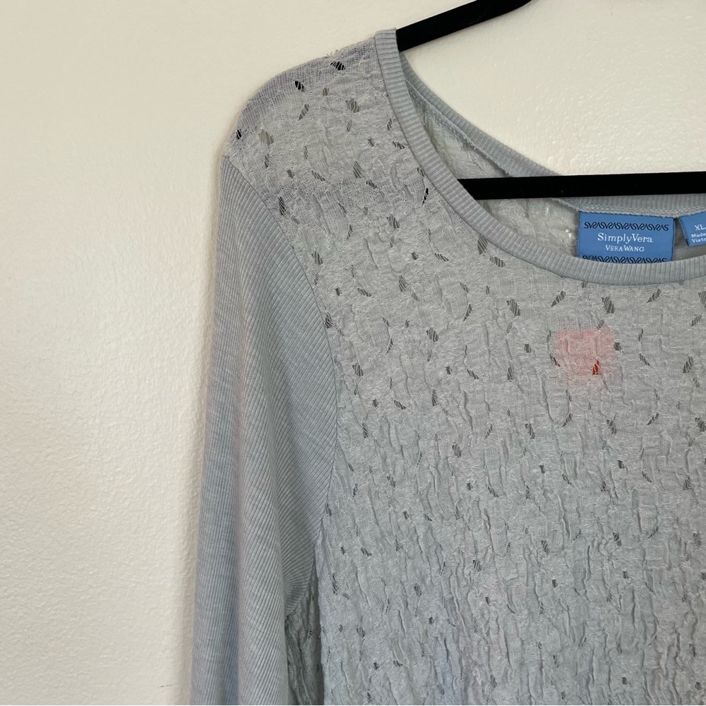 Simply Vera | Gray Long Sleeve Top | Size XL - Picture 4 of 12